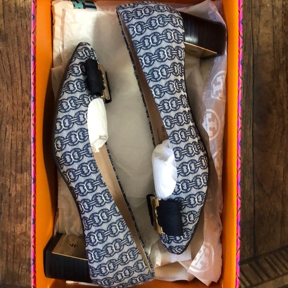 Tory Burch Gemini Link Bow Pump Size 6 - Picture 9 of 10